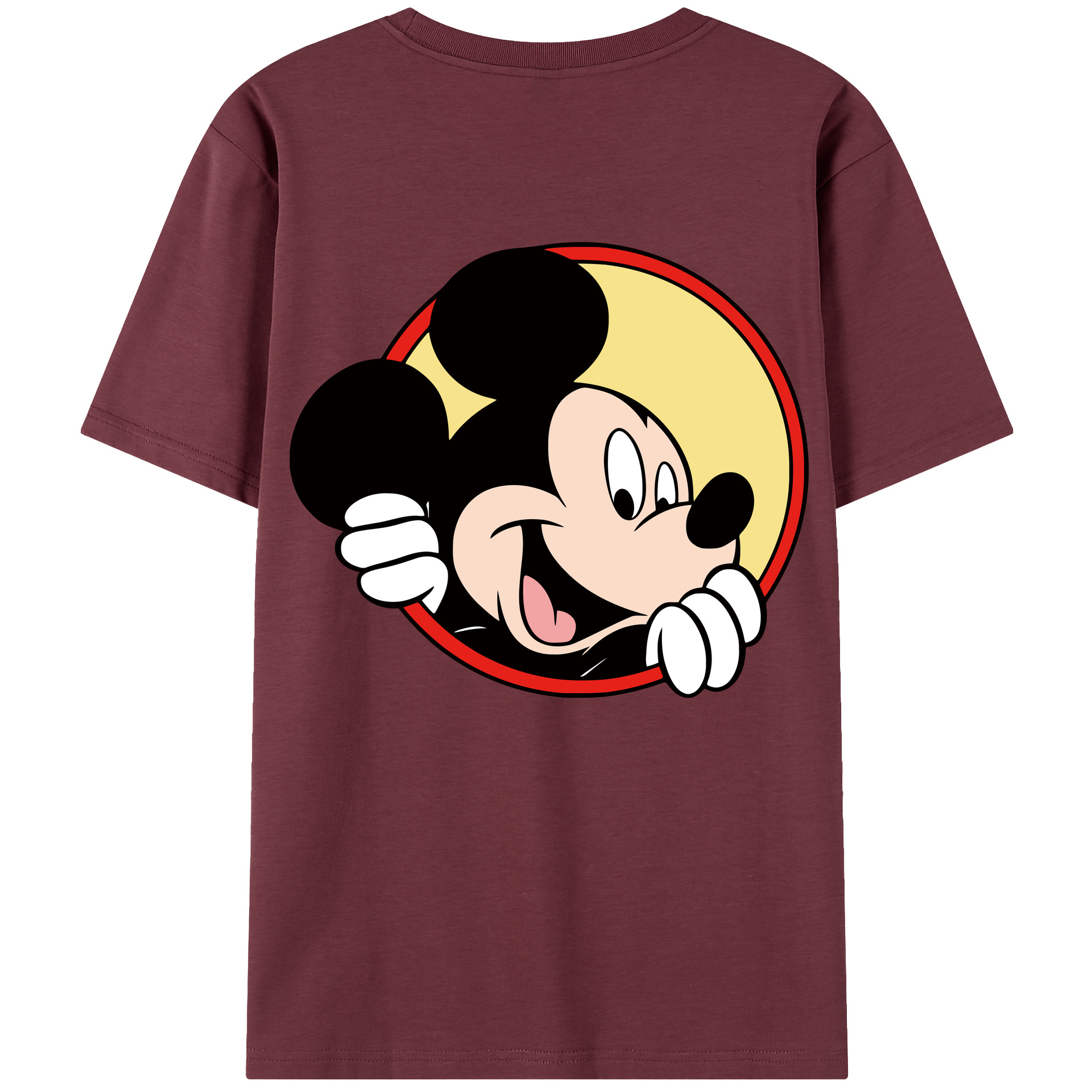 （画像用） ミッキーマウス Mickey Mouse 綿100％半袖Tシャツ（背面プリント）